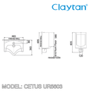 CLAYTAN Cetus Wall Hung Urinal UR5603 - Mirage Trade & Distribution