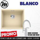 [PROMOTION] BLANCO Subline 500-U Silgranit™ PuraDur™ Kitchen Granite Sink With InFino™ Waste(with GROHE Kitchen Mixer) - Mirage Trade & Distribution