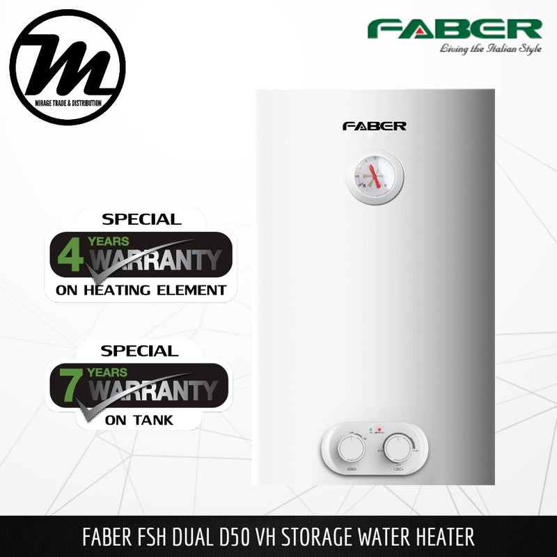 FABER FSH Dual D50 VH Storage Water Heater - Mirage Trade & Distribution