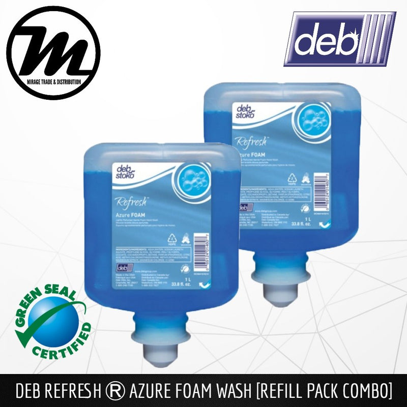 [ DEB ] Azure Foam Hand Soap Refill Pack 1L Bundle - Mirage Trade & Distribution
