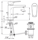 JOHNSON SUISSE Misano Pillar Basin Mixer WBFA301305CP - Mirage Trade & Distribution