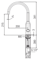 JOHNSON SUISSE Ferla Pillar Sink Mixer WBFA301335CP - Mirage Trade & Distribution