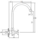 JOHNSON SUISSE Asti-N Wall Sink Tap WBFA301411CP - Mirage Trade & Distribution