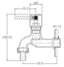 JOHNSON SUISSE Trevi Hose Bib Tap WBFA300661CP - Mirage Trade & Distribution