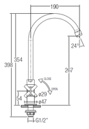 JOHNSON SUISSE Asti-N Pillar Sink Tap WBFA301410CP - Mirage Trade & Distribution
