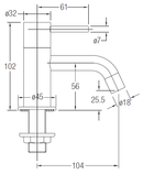 JOHNSON SUISSE Trevi Pillar Basin Tap WBFA300592CP - Mirage Trade & Distribution