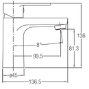 JOHNSON SUISSE Turin Pillar Basin Mixer WBFA301434CP - Mirage Trade & Distribution