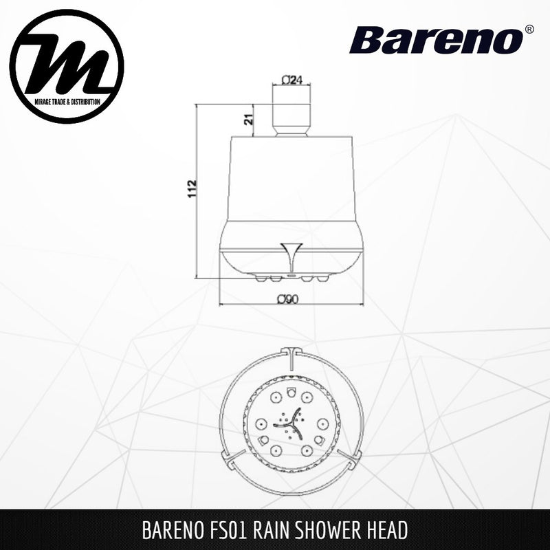 BARENO PLUS Rain Shower FS01 - Mirage Trade & Distribution