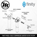 FINITY MOD1-CB12C Commercial Water Filtration System [Halal Certified] + Pre-Filter Set + Flow Meter - Mirage Trade & Distribution