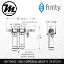 FINITY MOD2-CB20C Commercial Water Filtration System [Halal Certified] + Pre-Filter Set + Flow Meter - Mirage Trade & Distribution