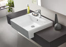 JOHNSON SUISSE Gemelli Rectangular 550 Semi Recess Basin WBAAGM101WW - Mirage Trade & Distribution