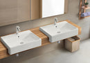 JOHNSON SUISSE Gemelli Rectangular 550 Semi Recess Basin WBAAGM101WW - Mirage Trade & Distribution