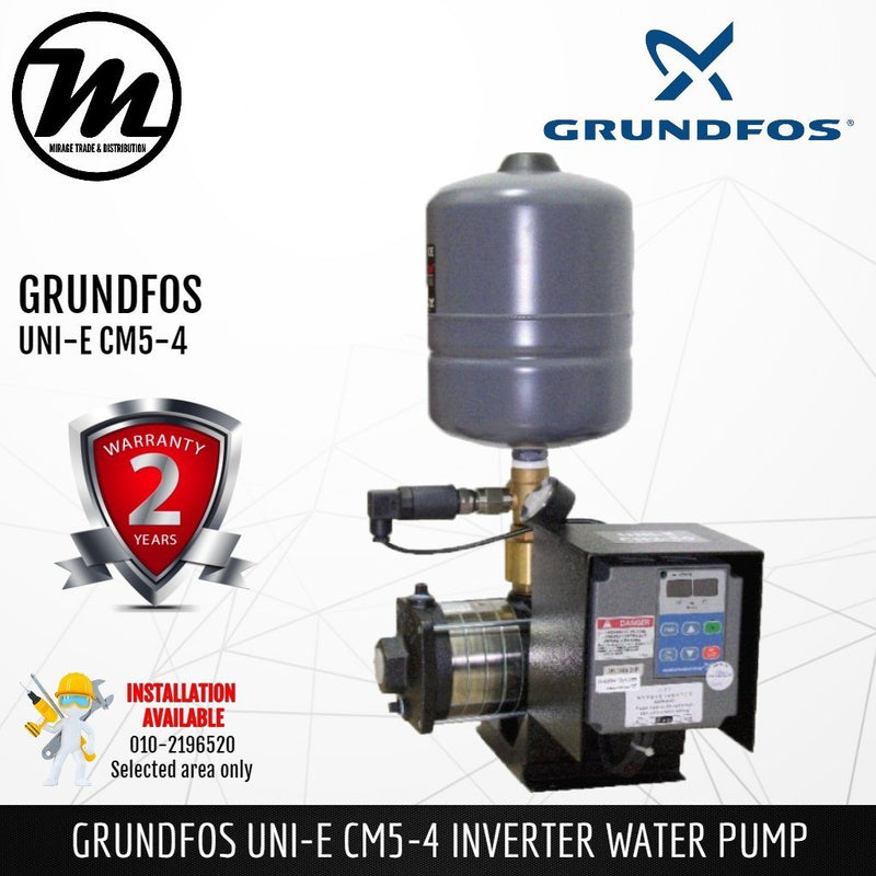 [ GRUNDFOS ] Water Pump Uni-E CM5-4 Made in Denmark 2 Year Warranty - Mirage Trade & Distribution