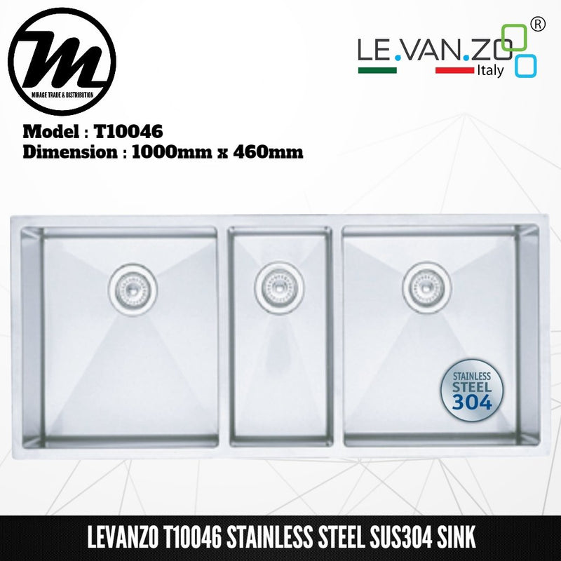 LEVANZO Signature 7 Stainless Steel SUS304 Kitchen Sink T10046 - Mirage Trade & Distribution