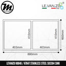 LEVANZO Hand Made Stainless Steel SUS304 Kitchen Sink H8846 / H7647 - Mirage Trade & Distribution