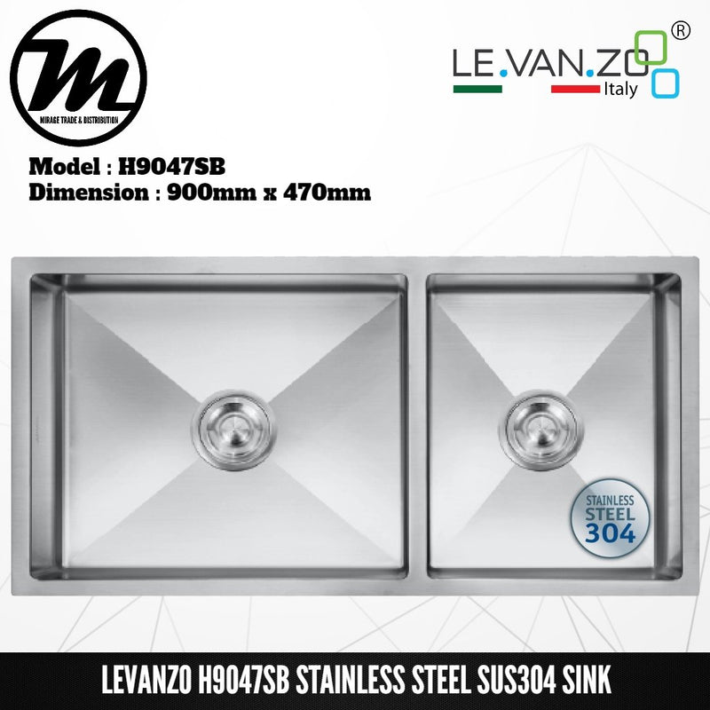 LEVANZO Signature 7 Stainless Steel SUS304 Kitchen Sink H9047SB - Mirage Trade & Distribution
