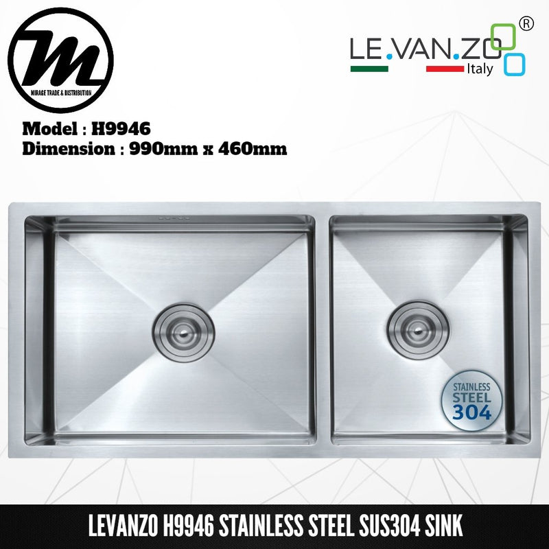 LEVANZO Signature 7 Stainless Steel SUS304 Kitchen Sink H9946 - Mirage Trade & Distribution