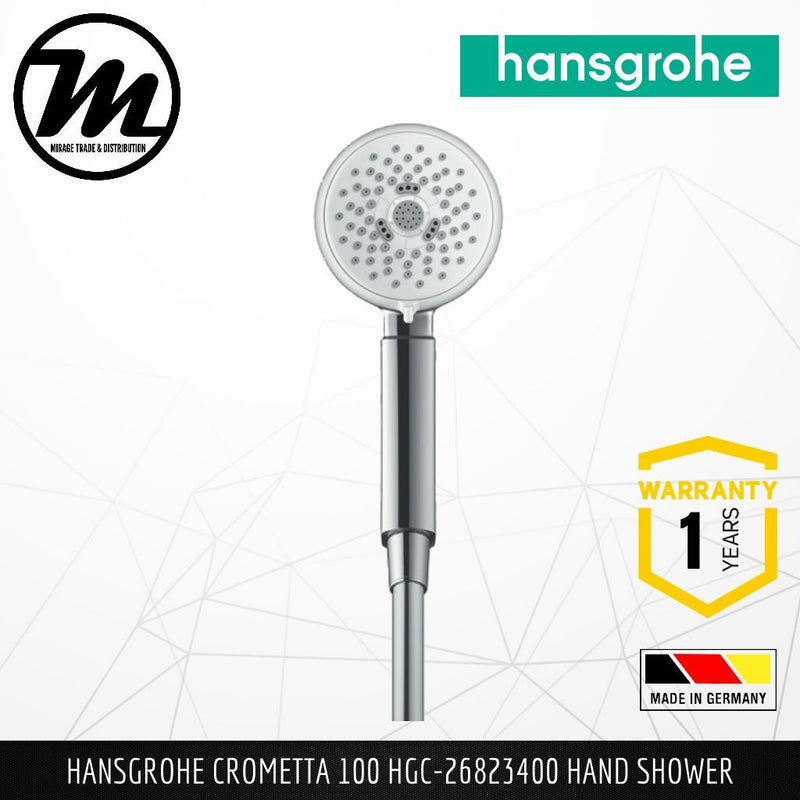HANSGROHE Crometta 100 Hand Shower HGC-26823400 - Mirage Trade & Distribution