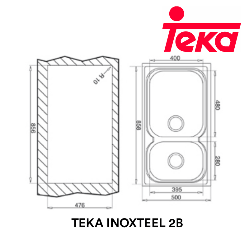 TEKA Stainless Steel Sink Inoxteel 2B - Mirage Trade & Distribution