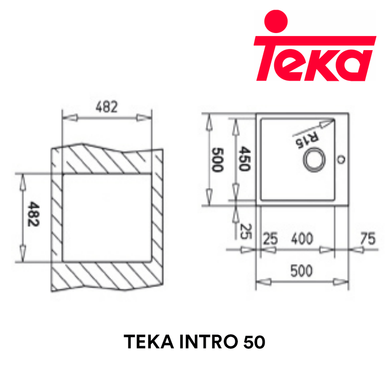 TEKA Stainless Steel Sink Intro 50 - Mirage Trade & Distribution