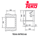 TEKA Stainless Steel Sink Intro 60 - Mirage Trade & Distribution