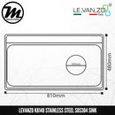 LEVANZO Stainless Steel SUS304 Kitchen Sink K8149 - Mirage Trade & Distribution