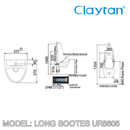CLAYTAN Long Bootes Wall Hung Urinal UR5605 - Mirage Trade & Distribution