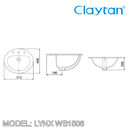 CLAYTAN Lynx Counter Top Basin WB1506 - Mirage Trade & Distribution