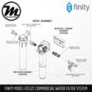 FINITY MOD1-ICE12C Commercial Water Filtration System [Halal Certified] + Pre-Filter Set + Flow Meter - Mirage Trade & Distribution