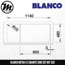 BLANCO Metra 8S Silgranit™ PuraDur™ Granite Sink - Mirage Trade & Distribution