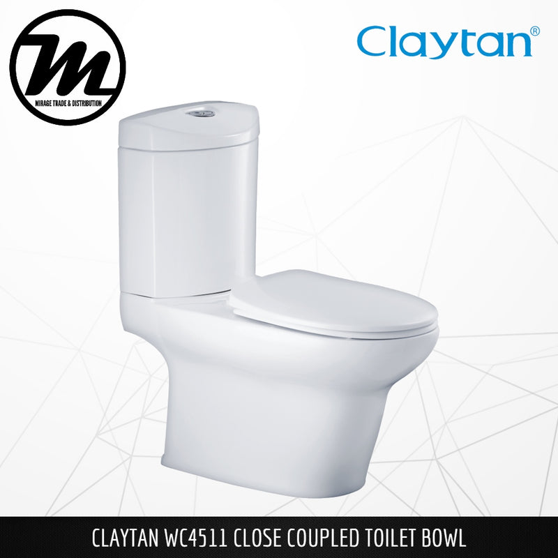 CLAYTAN Leo Closed Couple Toilet Bowl WC4511 - Mirage Trade & Distribution