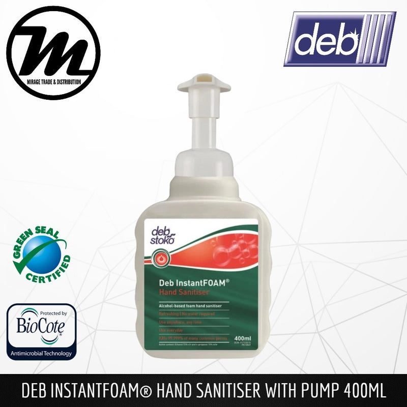 DEB Hand Sanitizer Foam With Pump 400ml - Mirage Trade & Distribution