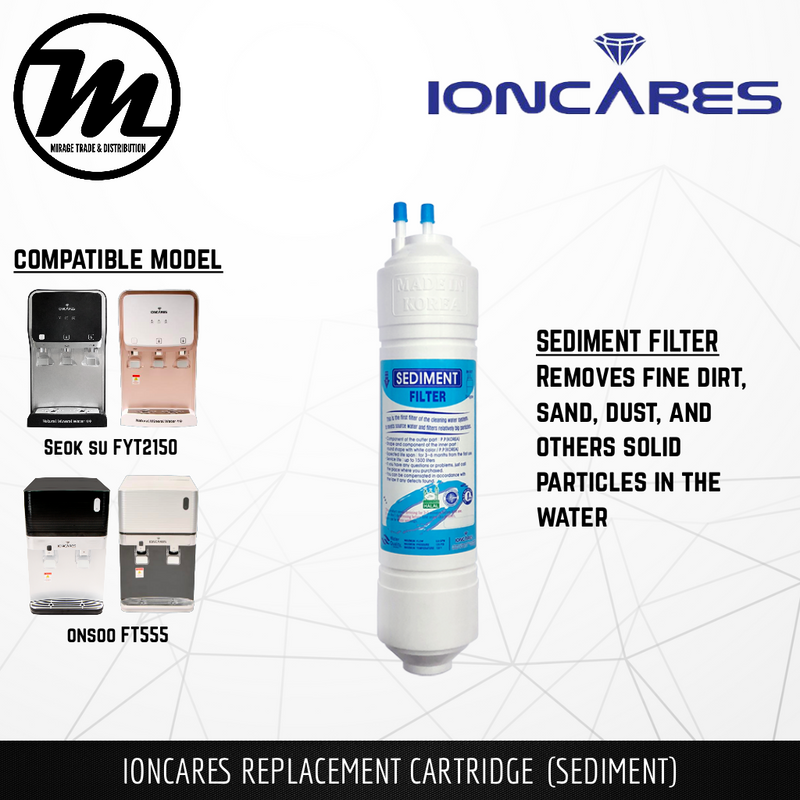IONCARES Water Dispenser Filtration Replacement Cartridge 4 Stage Filters For Ioncares Seok Su & Onsoo - Mirage Trade & Distribution