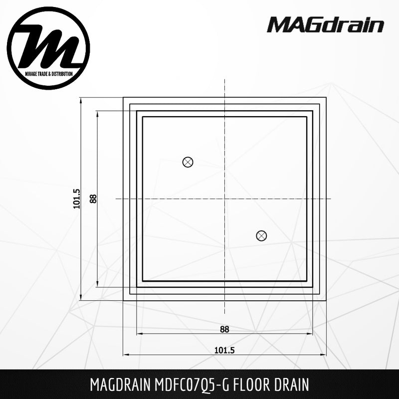 MAGDRAIN Stainless Steel SUS304 Floor Drain / Floor Grating MDF07Q5-G - Mirage Trade & Distribution