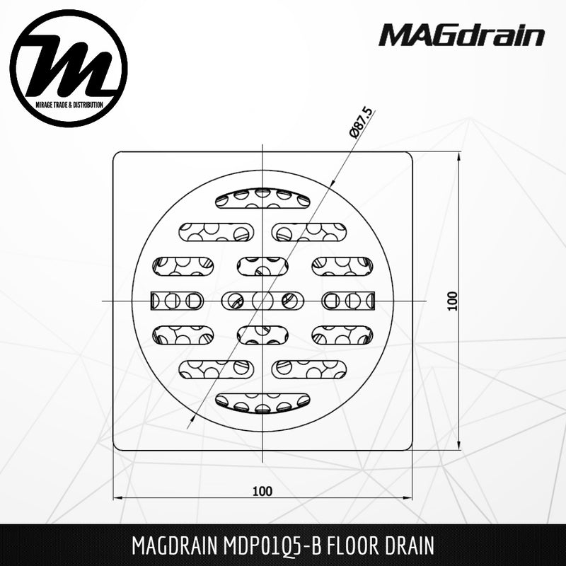 MAGDRAIN Stainless Steel SUS304 Floor Drain / Floor Grating MDP01Q5-B - Mirage Trade & Distribution