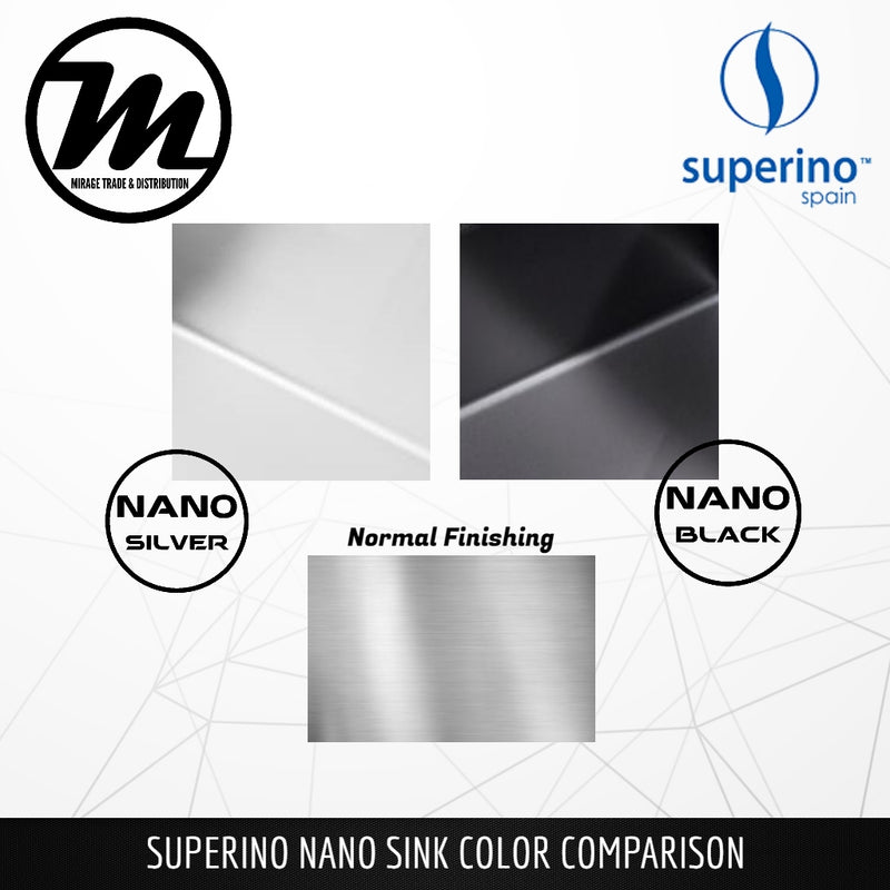 SUPERINO Stainless Steel SUS304 NANO GREY Kitchen Sink SAW5046-N - Mirage Trade & Distribution
