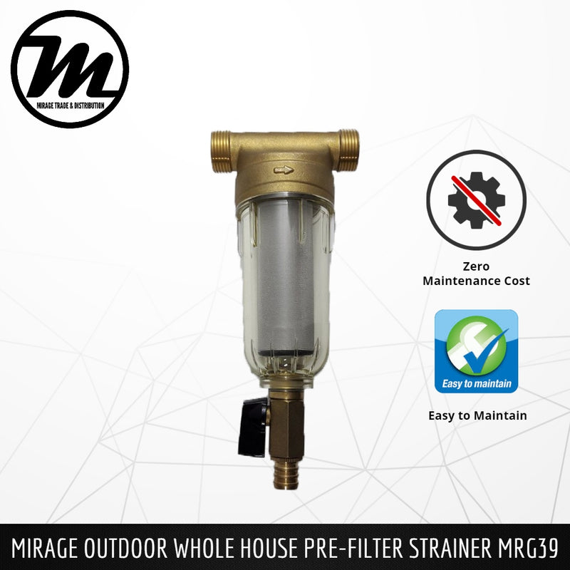 MIRAGE Outdoor Whole House Pre-Water Filter Strainer MRG39 - Mirage Trade & Distribution