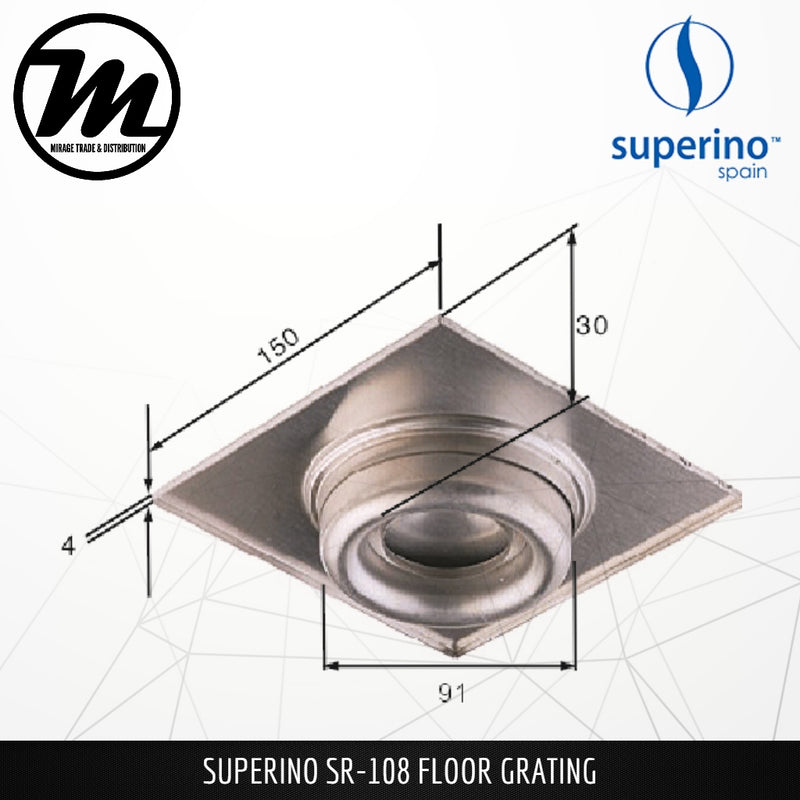 SUPERINO Floor Grating SR108 - Mirage Trade & Distribution