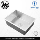 SUPERINO Stainless Steel SUS202 NANO GREY Kitchen Sink SAW6446-N - Mirage Trade & Distribution