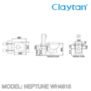 CLAYTAN Neptune Wall Hung Toilet Bowl WH4815 - Mirage Trade & Distribution