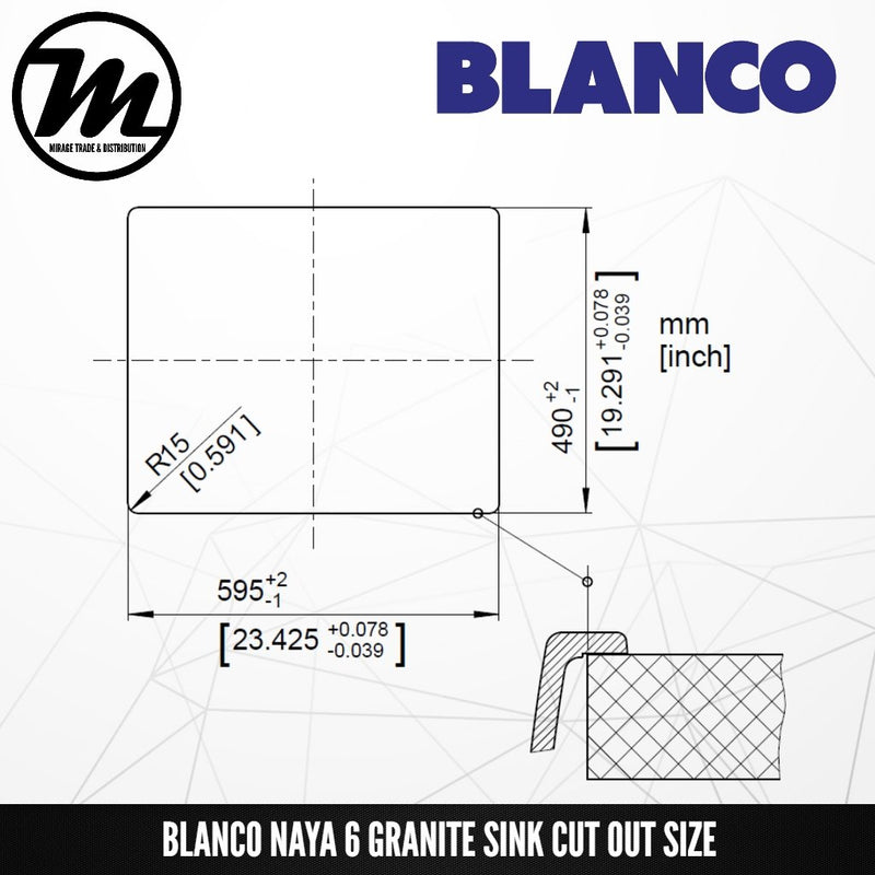 BLANCO Naya 6 Silgranit™ PuraDur™ Granite Sink - Mirage Trade & Distribution