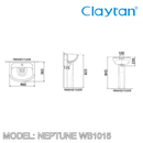 CLAYTAN Neptune Wall Hung Basin WB1015 - Mirage Trade & Distribution