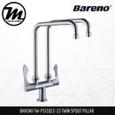BARENO PLUS Double Spout Pillar Sink Tap TW-PST1013-13 - Mirage Trade & Distribution