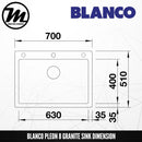 BLANCO Pleon 8 Silgranit™ PuraDur™ Granite Sink With InFino™ Waste - Mirage Trade & Distribution