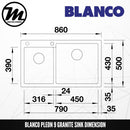 BLANCO Pleon 9 Silgranit™ PuraDur™ Granite Sink With InFino™ Waste - Mirage Trade & Distribution