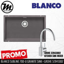 [PROMOTION] BLANCO Subline 700-U Silgranit™ PuraDur™ Kitchen Granite Sink With InFino™ Waste(with GROHE Kitchen Mixer) - Mirage Trade & Distribution