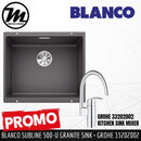 [PROMOTION] BLANCO Subline 500-U Silgranit™ PuraDur™ Kitchen Granite Sink With InFino™ Waste(with GROHE Kitchen Mixer) - Mirage Trade & Distribution