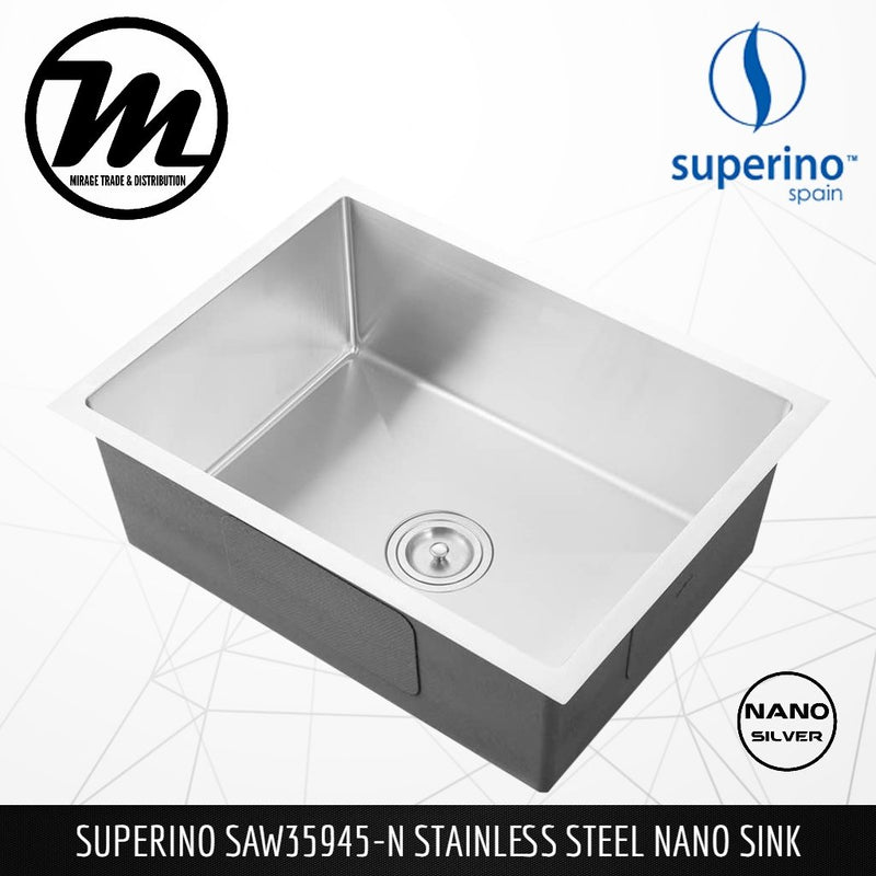 SUPERINO Stainless Steel SUS304 NANO GREY Sink SAW35945-N - Mirage Trade & Distribution