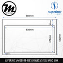 SUPERINO Stainless Steel SUS304 NANO BLACK Kitchen Sink SAW36848-NB - Mirage Trade & Distribution
