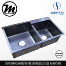SUPERINO Stainless Steel SUS304 NANO BLACK Kitchen Sink SAW38245-NB - Mirage Trade & Distribution
